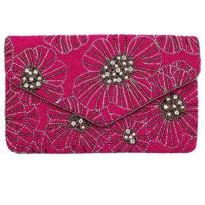 Peony Beaded Clutch